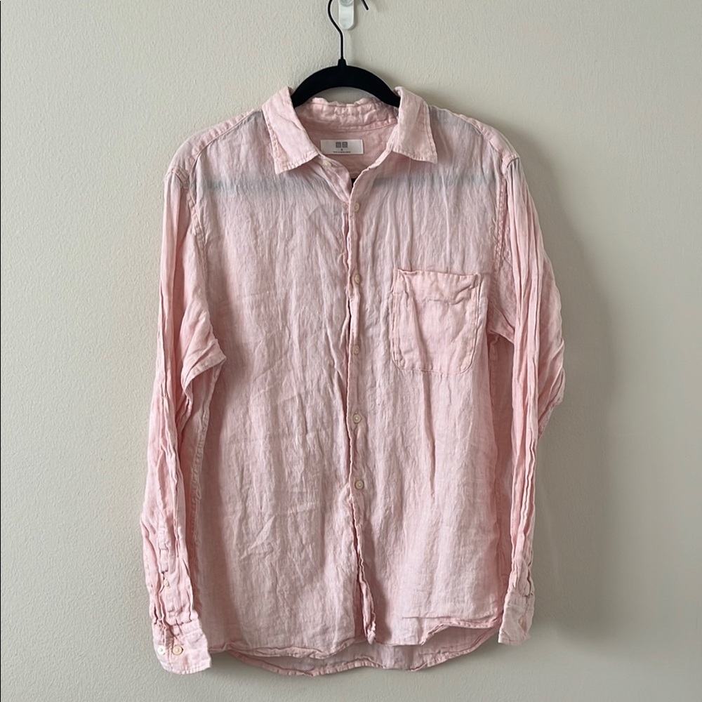 Men's Pink Button-Up Shirt